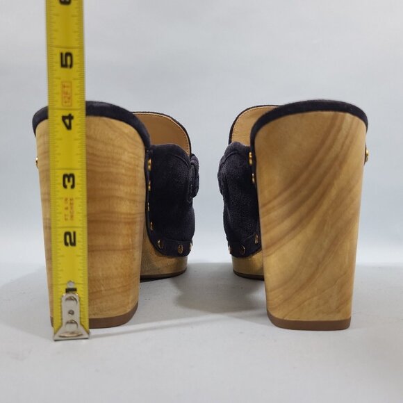 Veronica Beard Delia Blue Suede Clogs Women's Size 6M MSRP $400 - Picture 11 of 12